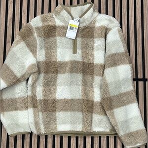 Nike Club Fleece Winterized Half-Zip Pullover Mens Small Brown FZ0896-247